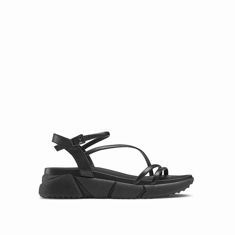 Russell & Bromley Flexible Womens Sports Sandals Black |RAJ541XC|